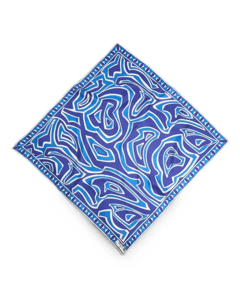 Emilio Pucci Labirinto-print silk scarf - Blau Blau