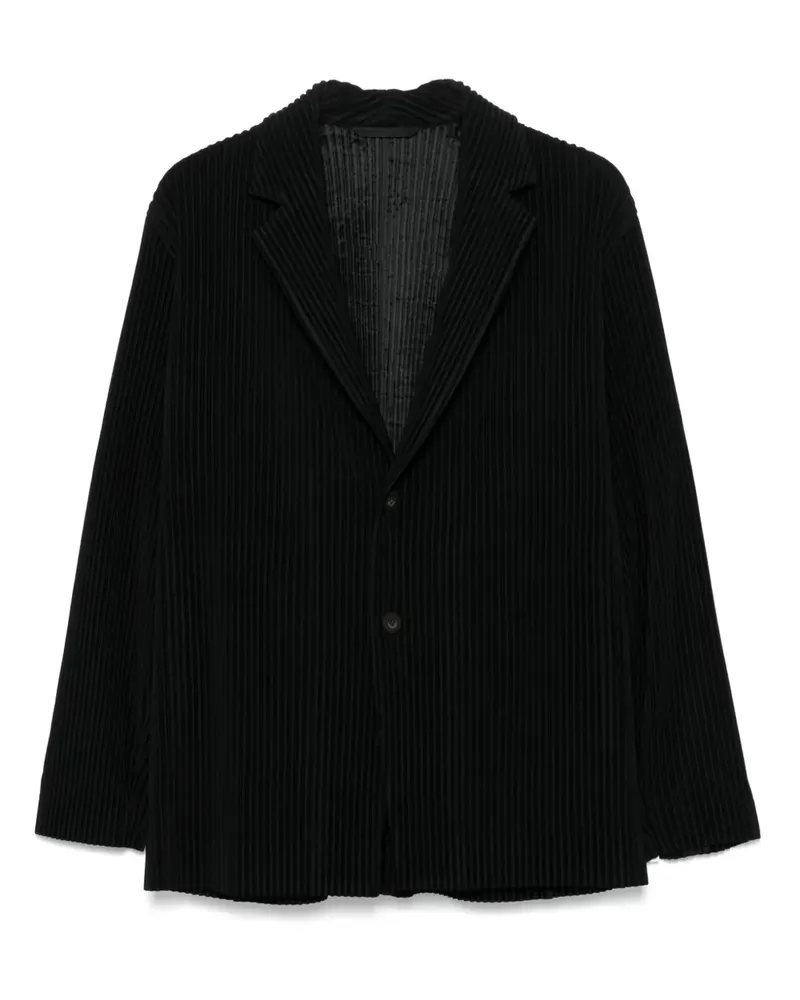 Issey Miyake Plissiertes Sakko - Schwarz Schwarz