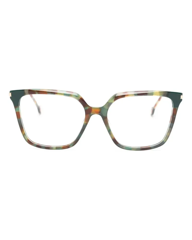 Carolina Herrera New York Eckige Brille in Schildpattoptik - Gold Gold