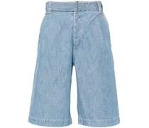 Jeans-Shorts mit Bundfalten