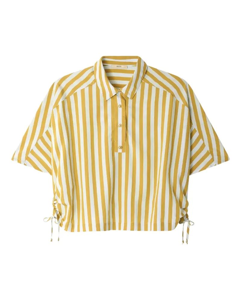 Sessùn Lido striped drawstring-hem shirt - Gelb Gelb
