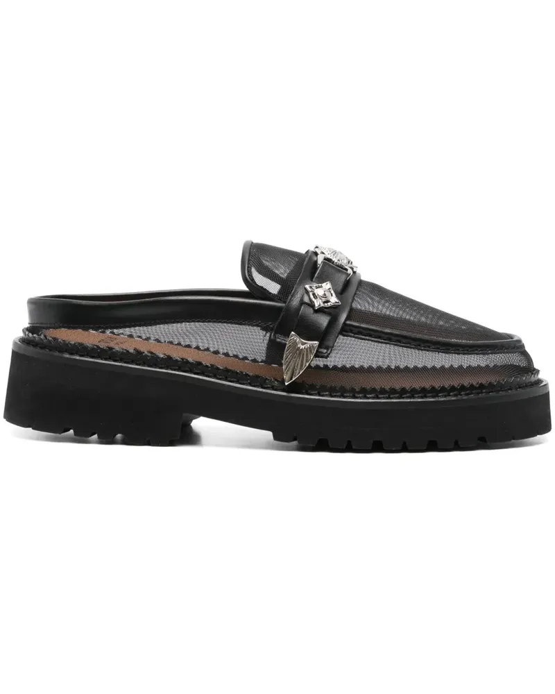 Toga Mules aus Mesh - Schwarz Schwarz