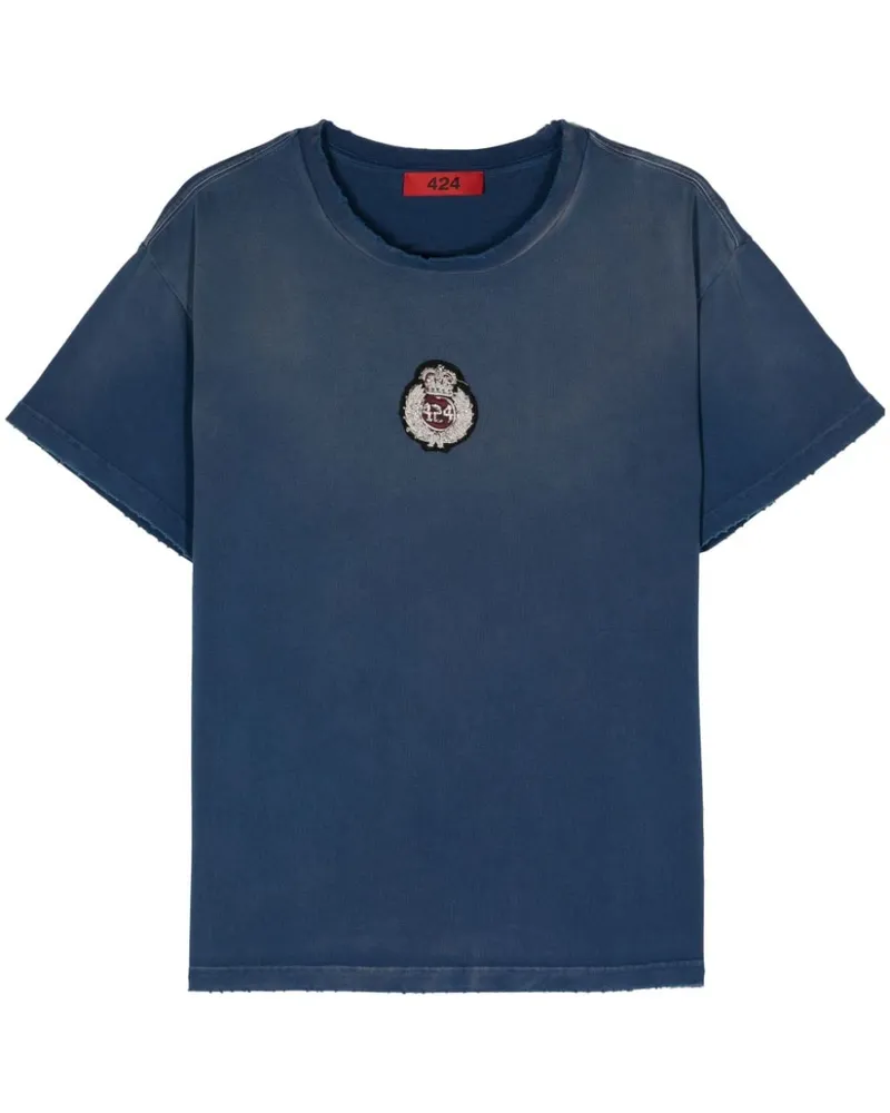 FourTwoFour on Fairfax College T-Shirt - Blau Blau