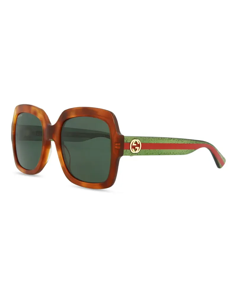 Gucci Quadratische Oversized-Sonnenbrille - Braun Braun