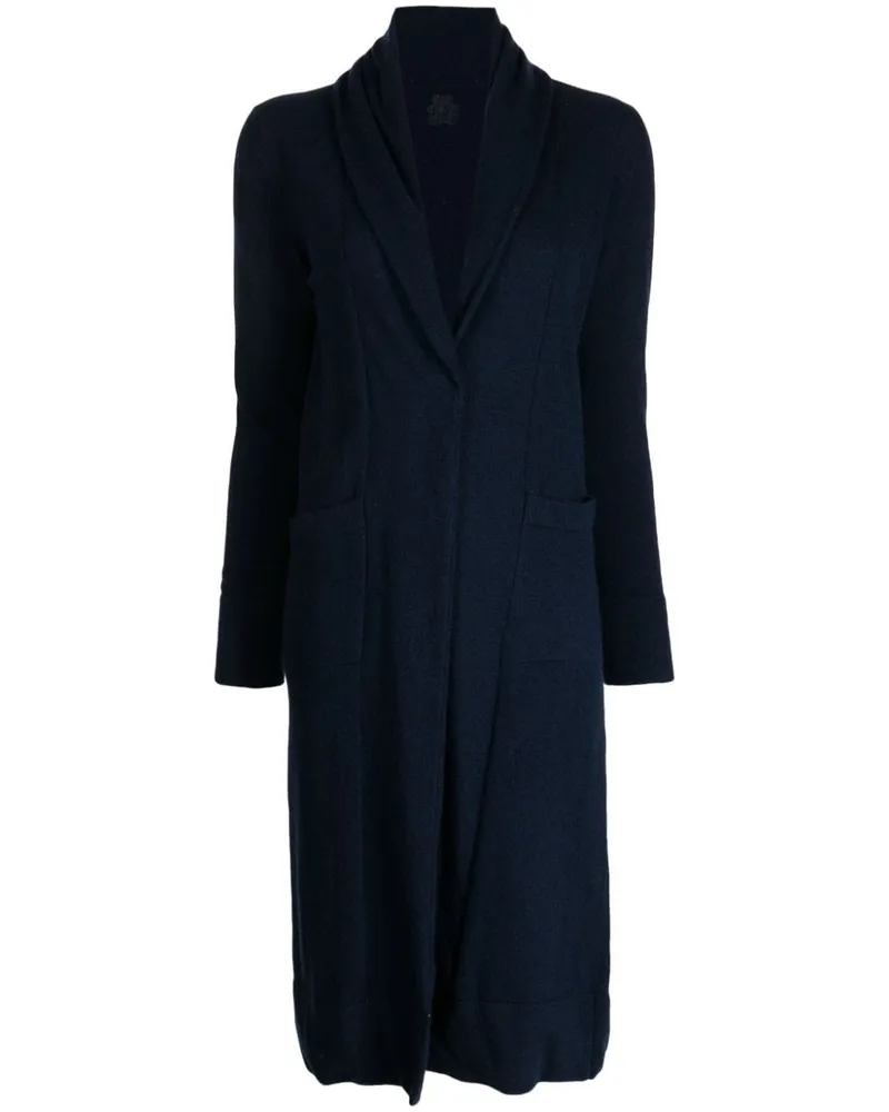 Teddy Cashmere Offener Venzia Kaschmirmantel - Blau Blau