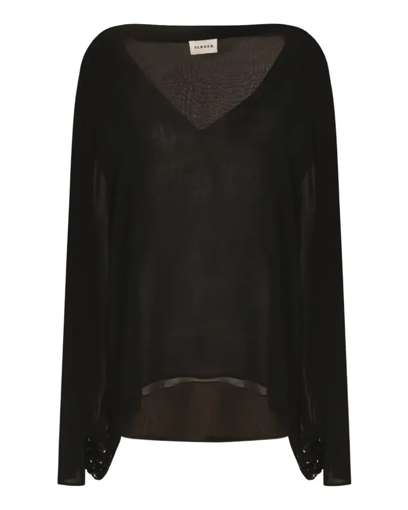 Parah V-neck top - Schwarz Schwarz