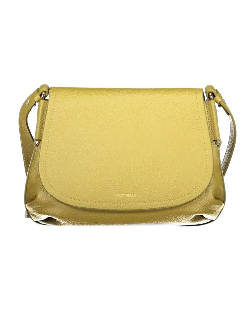 Coccinelle Kleine Rebekka Clutch aus körnigem Leder - Grün Grün
