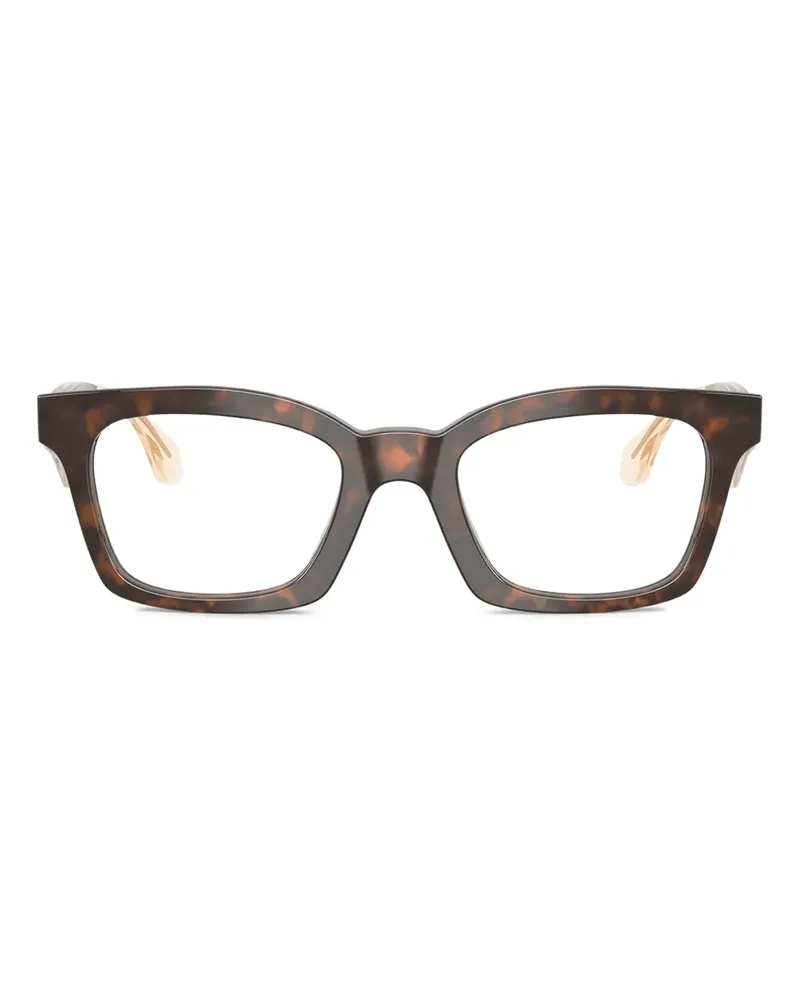 Giorgio Armani Eckige Brille in Schildpattoptik - Braun Braun