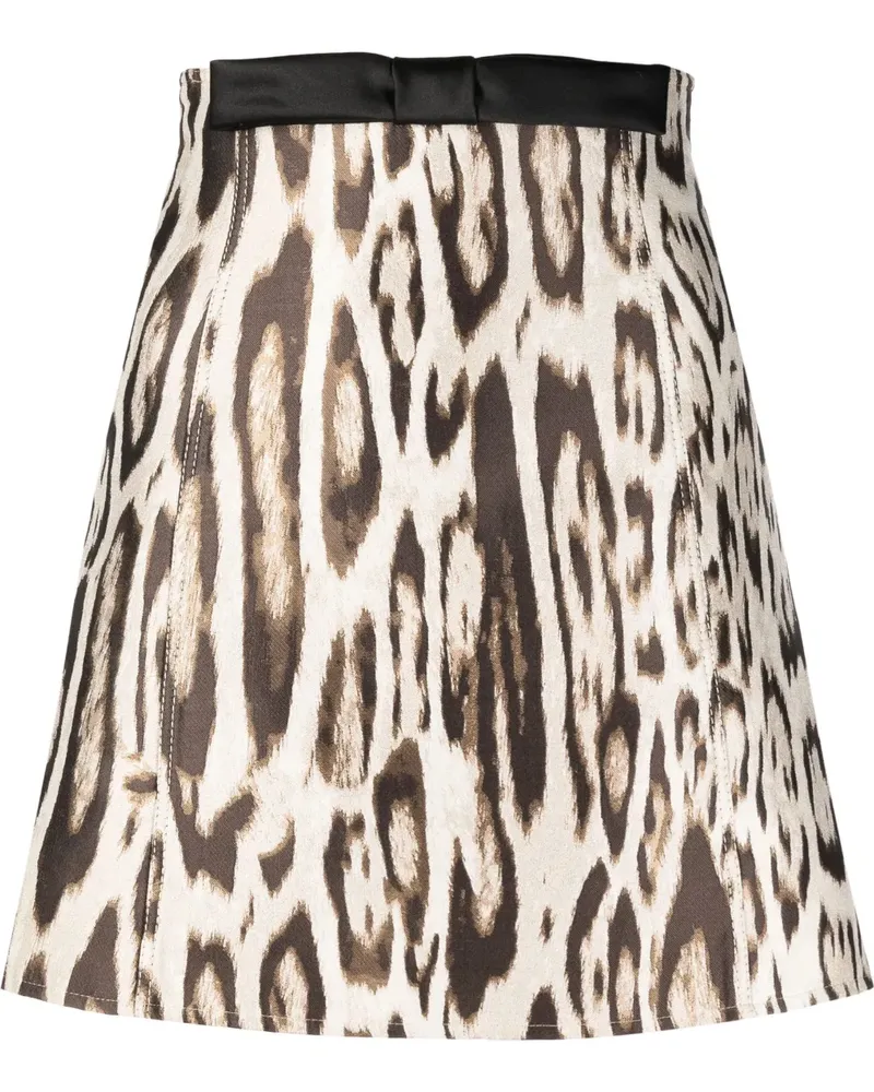 Giambattista Valli Rock mit Animal-Print - Nude Nude