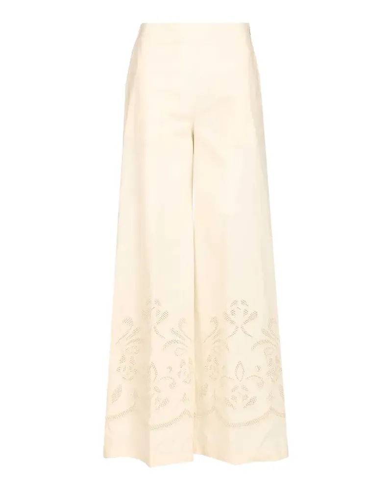 forte_forte Bestickte Cropped-Hose - Nude Nude