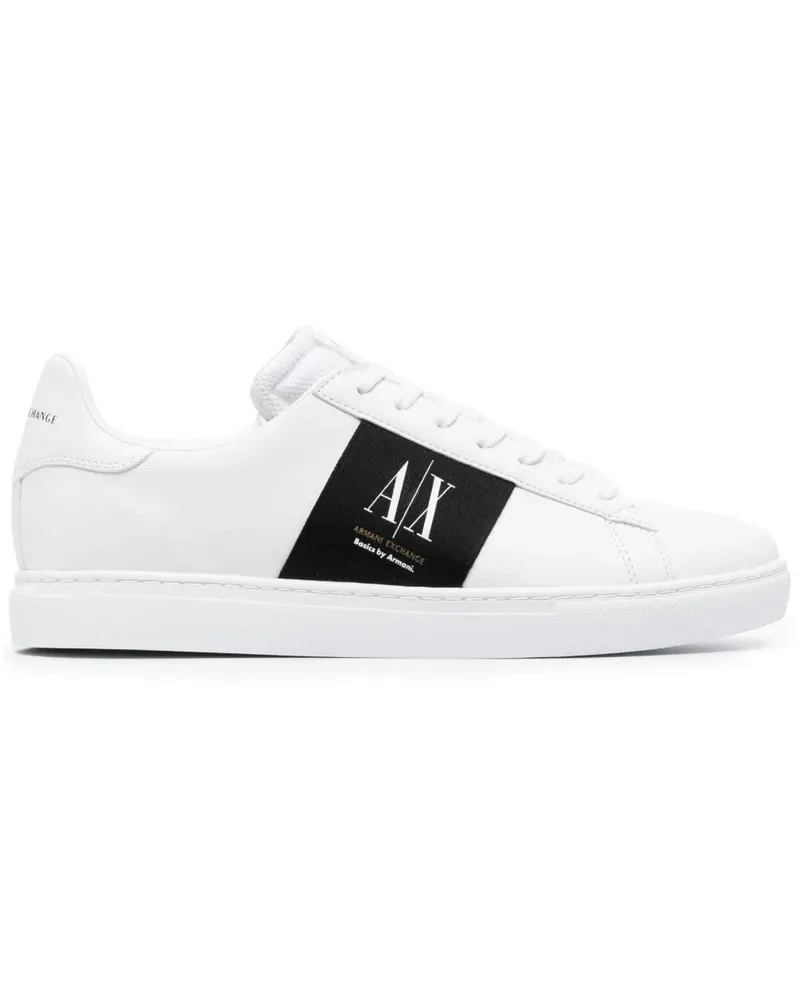 Armani Exchange Sneakers mit Logo-Patch - Weiß Weiß