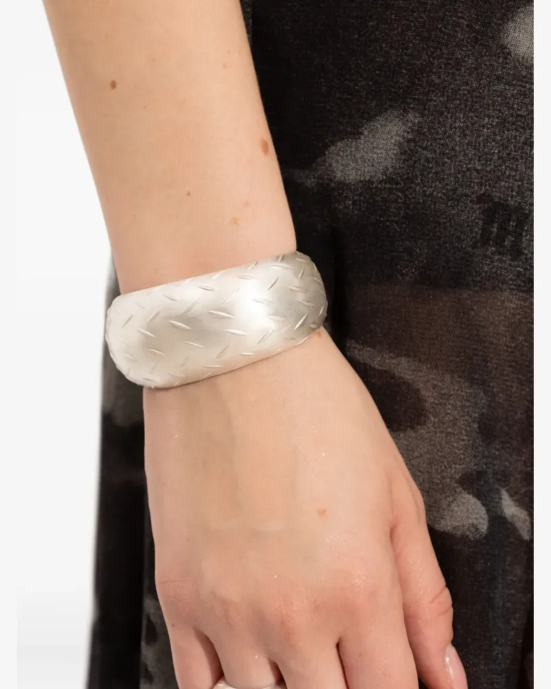 MISBHV patterned cuff bracelet - Silber Silber