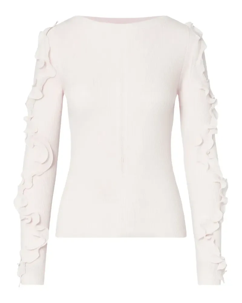 Liu Jo Gerüschter Pullover - Weiß Weiß