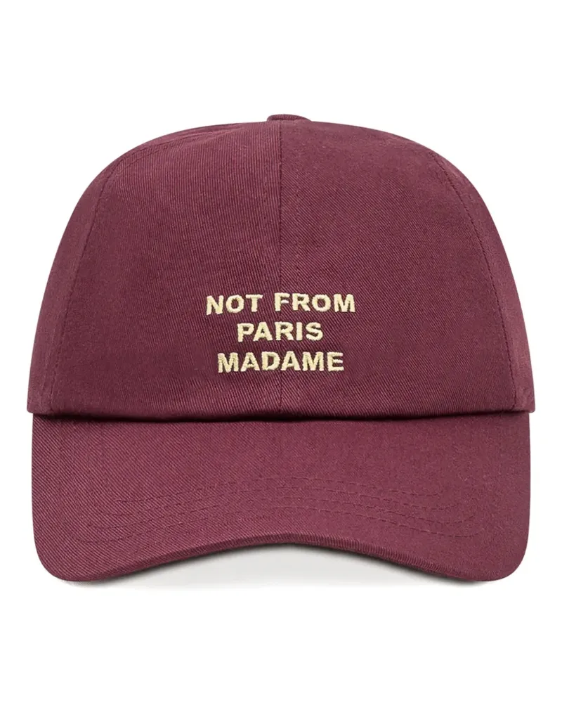 Drôle de Monsieur Baseballkappe mit Slogan-Print - Rot Rot