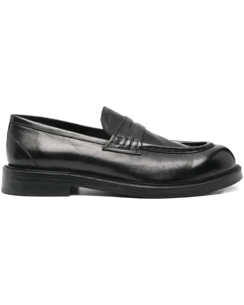 LEQARANT Klassische Penny-Loafer - Schwarz Schwarz