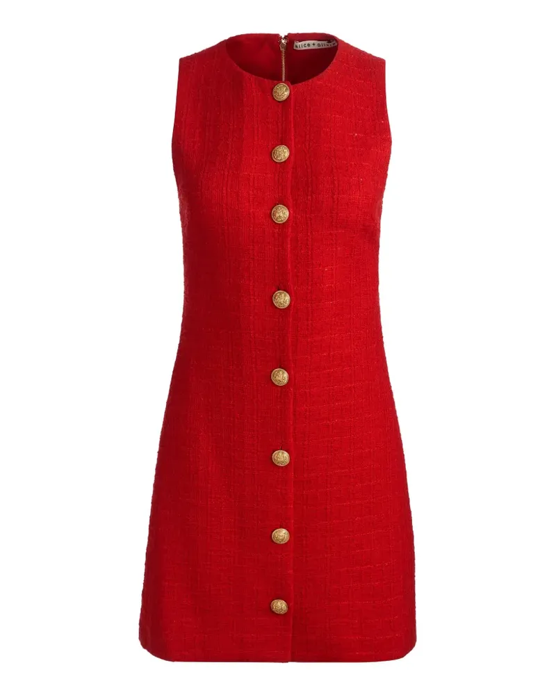 Alice + Olivia Cade button sleeveless mini dress - Rot Rot