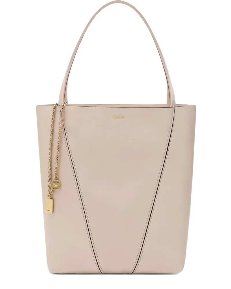 Chloé Spin Tote Bag aus Leder - Nude Nude