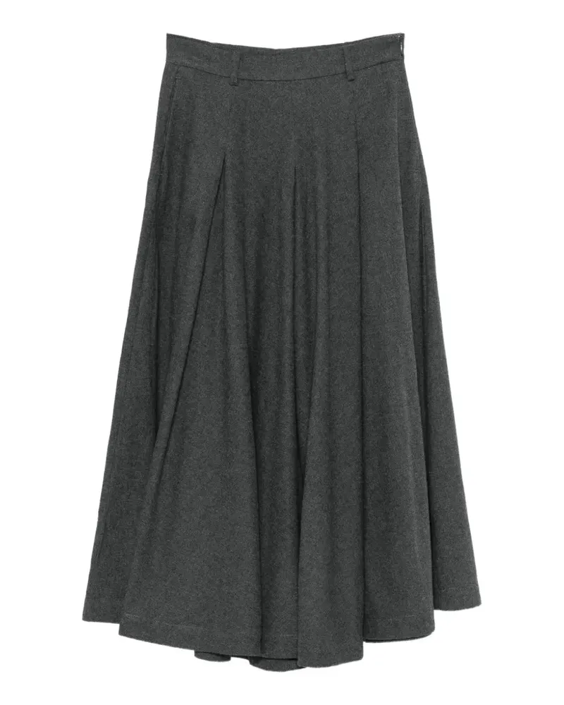 By Malene Birger Eden pleated A-line midi skirt - Grau Grau