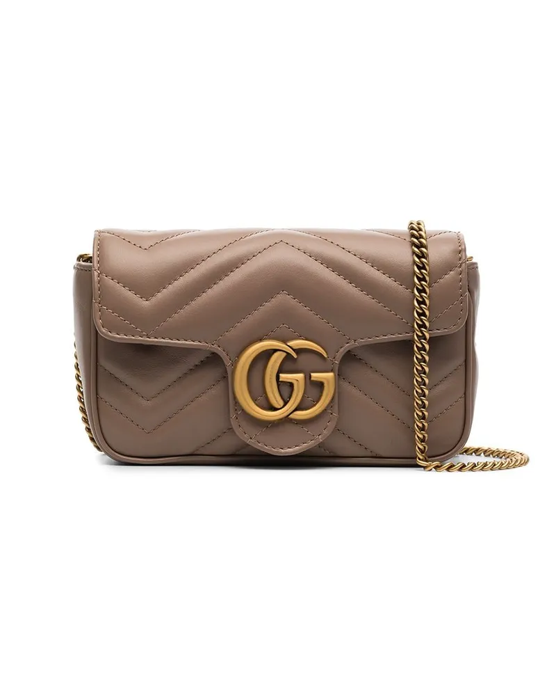 Gucci Mini GG Marmont Schultertasche - Nude Nude