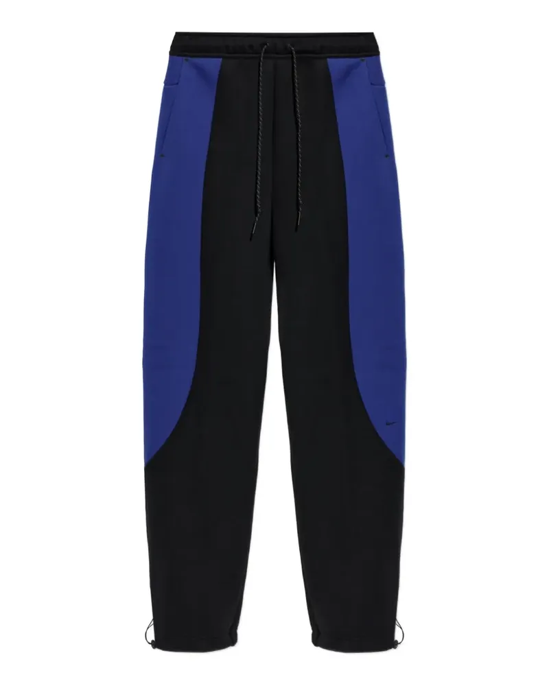 Nike Tech colour-block open-hem fleece trousers - Schwarz Schwarz
