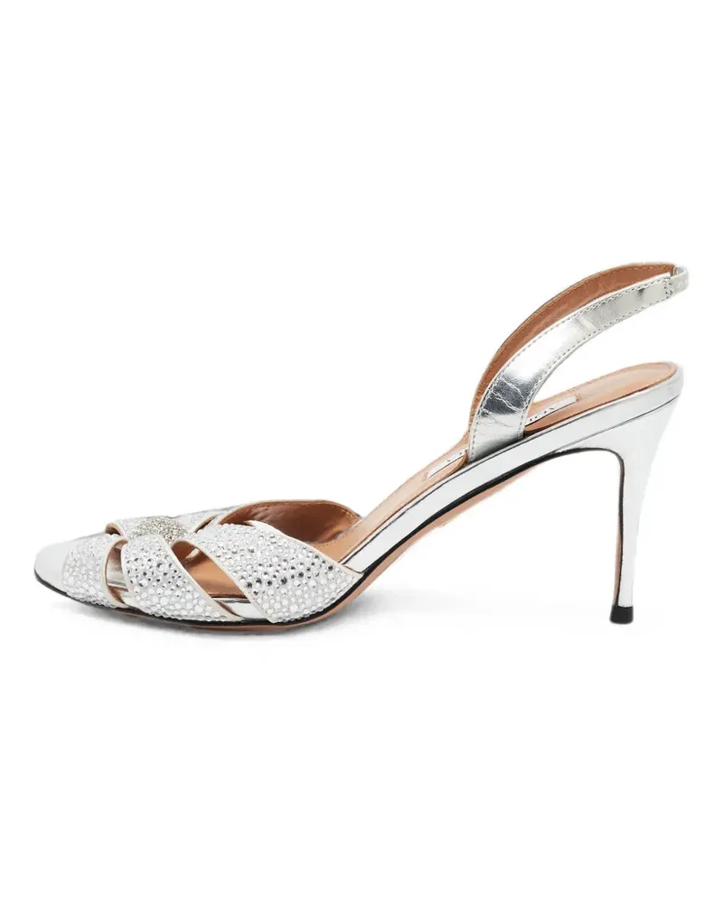 Aquazzura Flirt crystal-embellished sandals - Silber Silber
