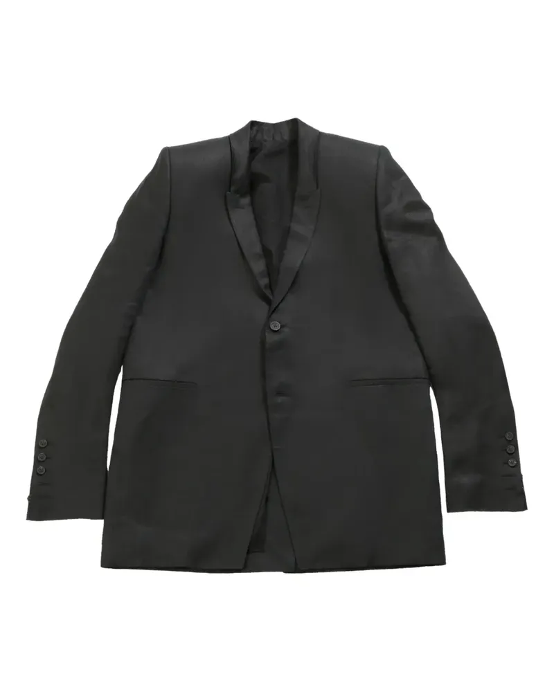 Rick Owens satin-finish blazer - Schwarz Schwarz
