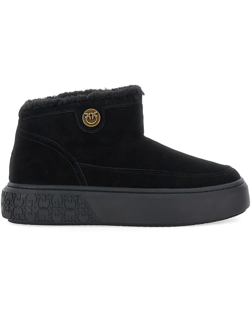 Pinko Plateau-Stiefel aus Wildleder - Schwarz Schwarz