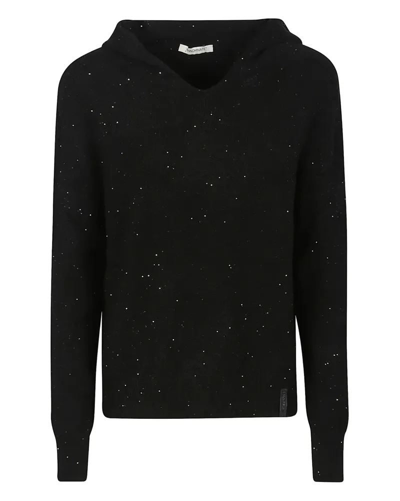 HINNOMINATE sequin-embellished hooded sweater - Schwarz Schwarz