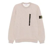 Sweatshirt mit meliertem Effekt - Nude