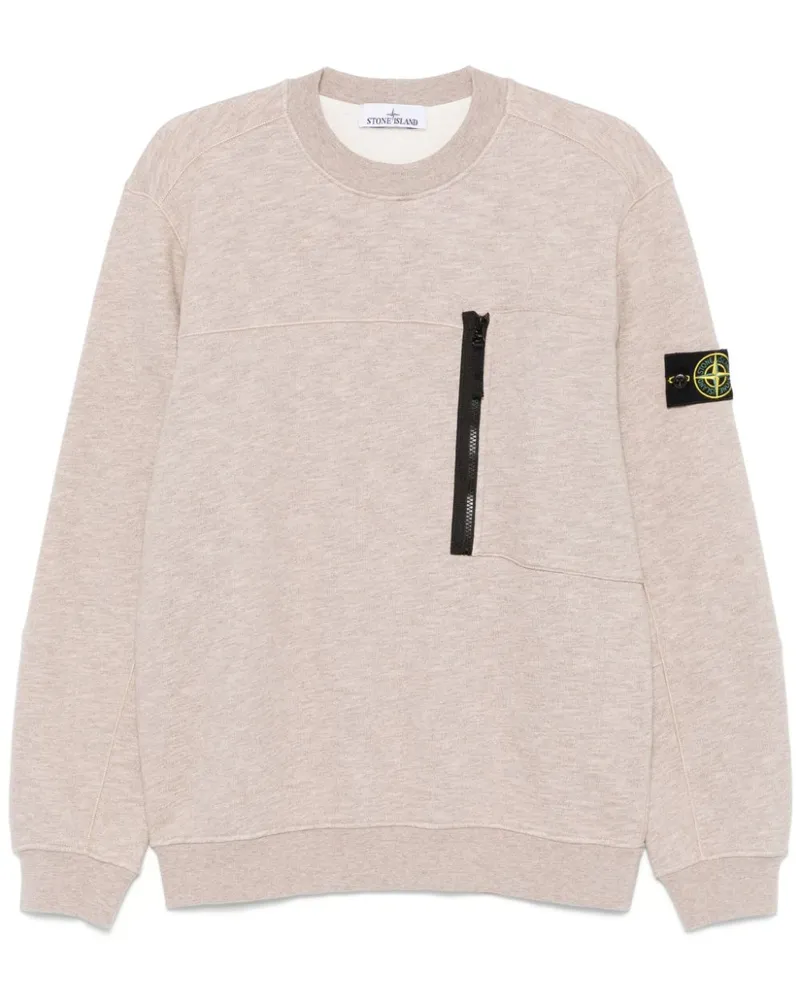 Stone Island Sweatshirt mit meliertem Effekt - Nude Nude
