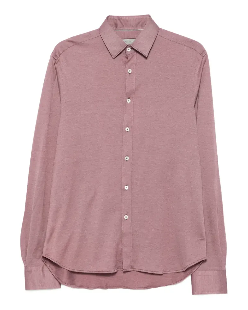 Canali Meliertes Button-down-Hemd - Rosa Rosa