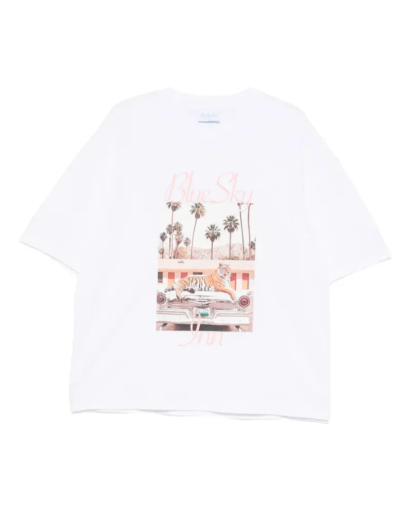 Blue Sky Inn Tiger T-Shirt - Weiß Weiß