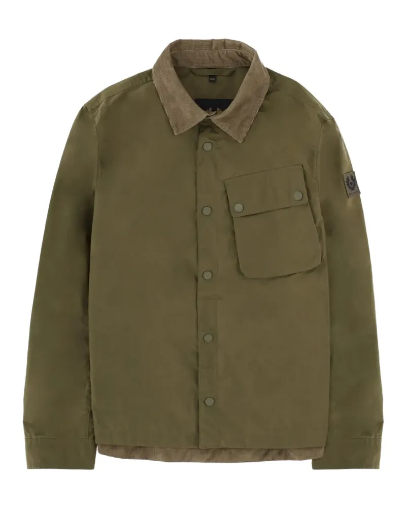 Belstaff Ground corduroy-collar cotton jacket - Grün Grün