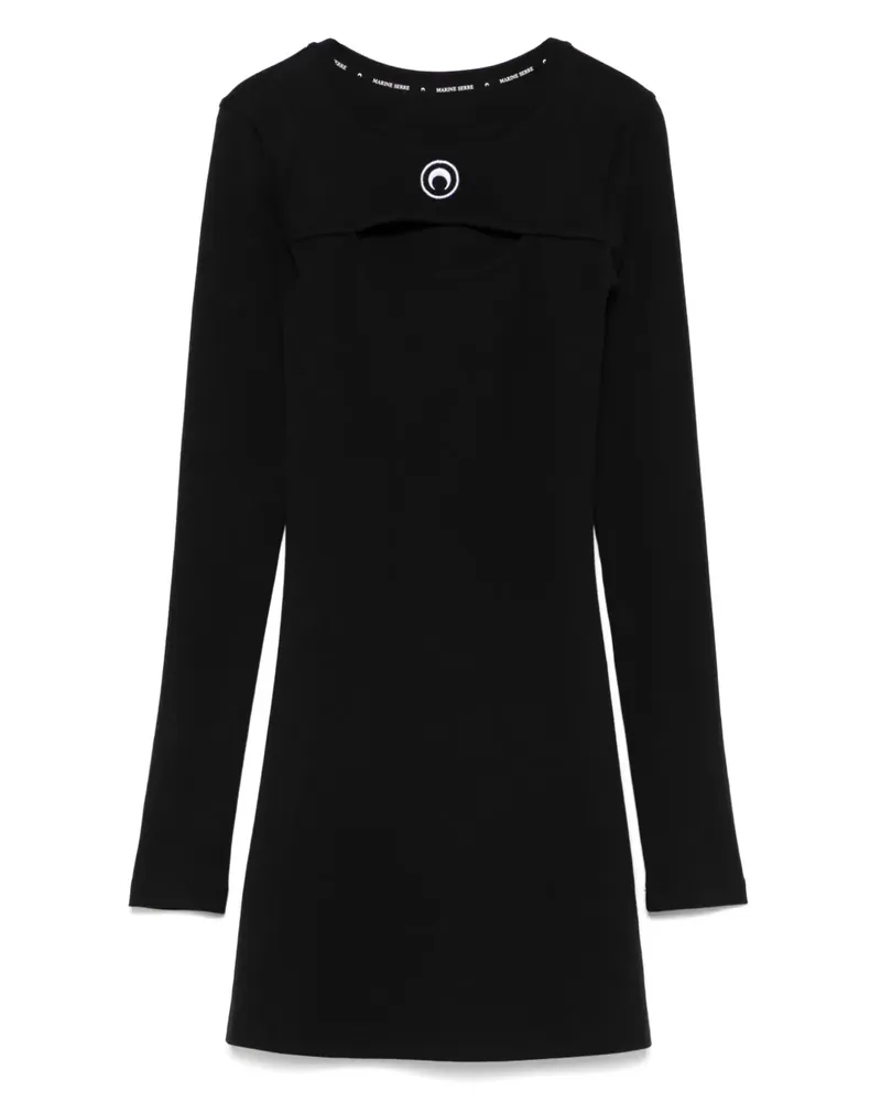 Marine Serre Moon Minikleid mit Cut-Out - Schwarz Schwarz