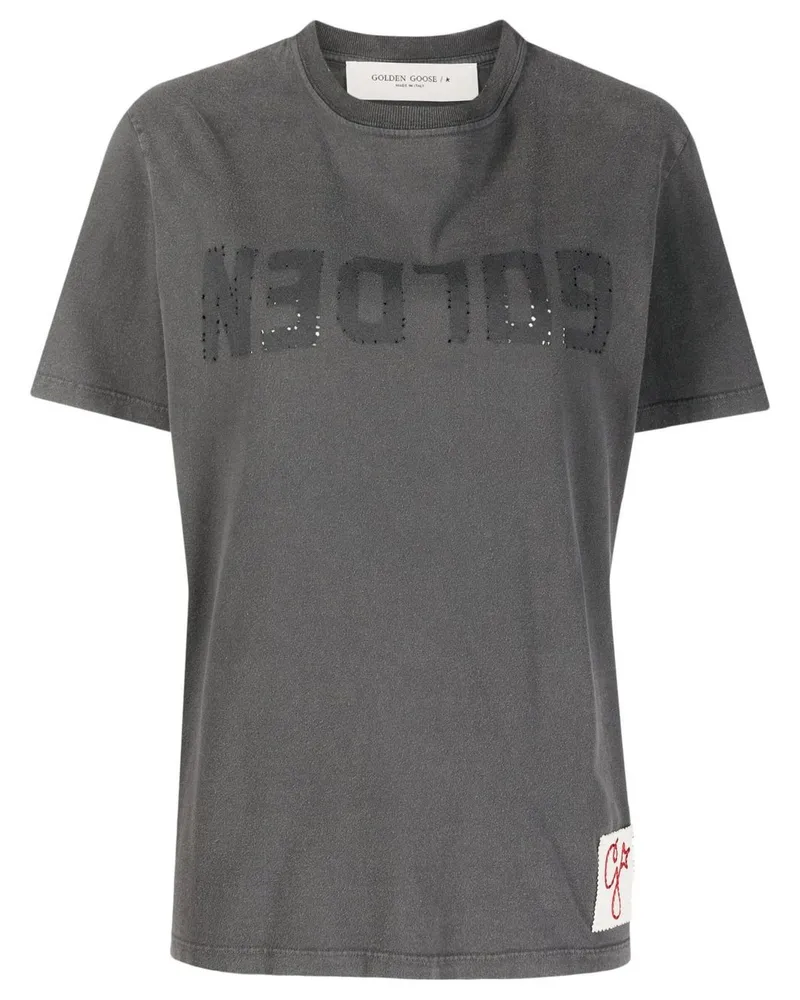 Golden Goose T-Shirt mit Logo-Print - Grau Grau