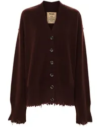 Uma Wang Cardigan im Distressed-Look Braun