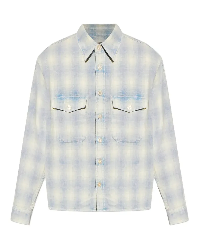 AllSaints Kariertes Santos Hemd - Blau Blau