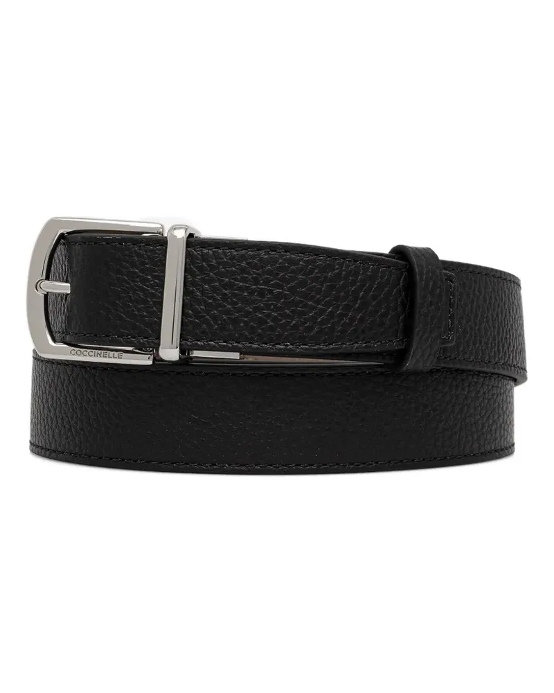 Coccinelle Wendbarer Gürtel aus strukturiertem Leder - Nude Nude