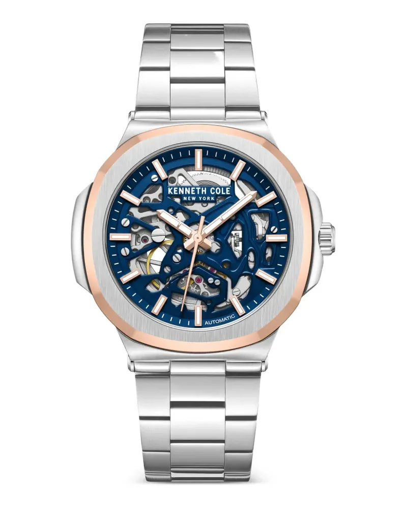 Kenneth Cole skeleton-dial 5mm watch - Blau Blau