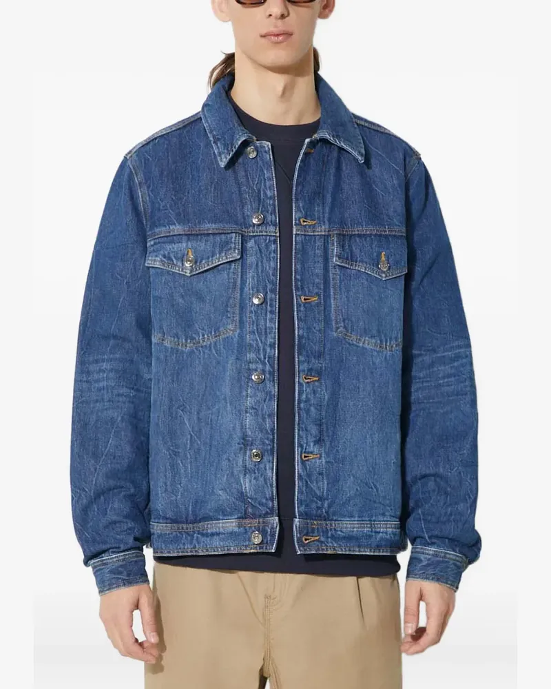 Wood Wood buttoned denim jacket - Blau Blau