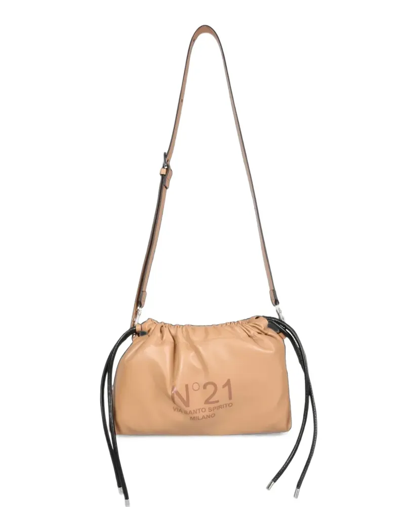 N° 21 Eva Schultertasche mit Kordelzug - Nude Nude