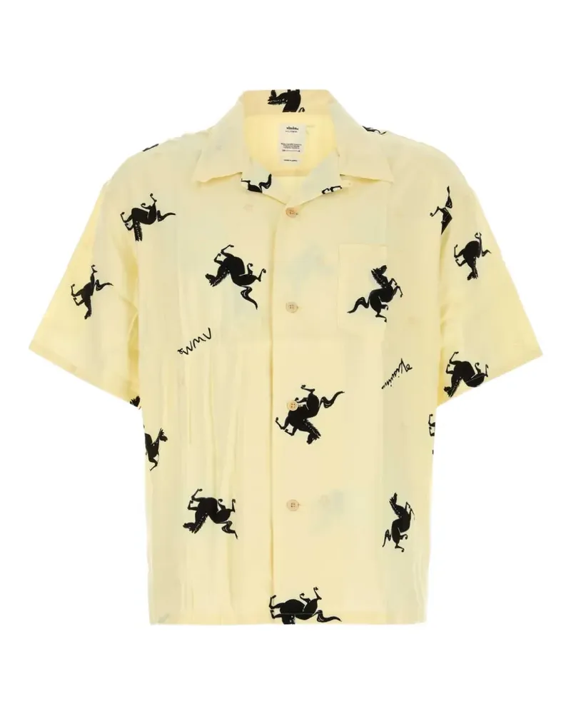 Visvim horse-print short-sleeve shirt - Gelb Gelb