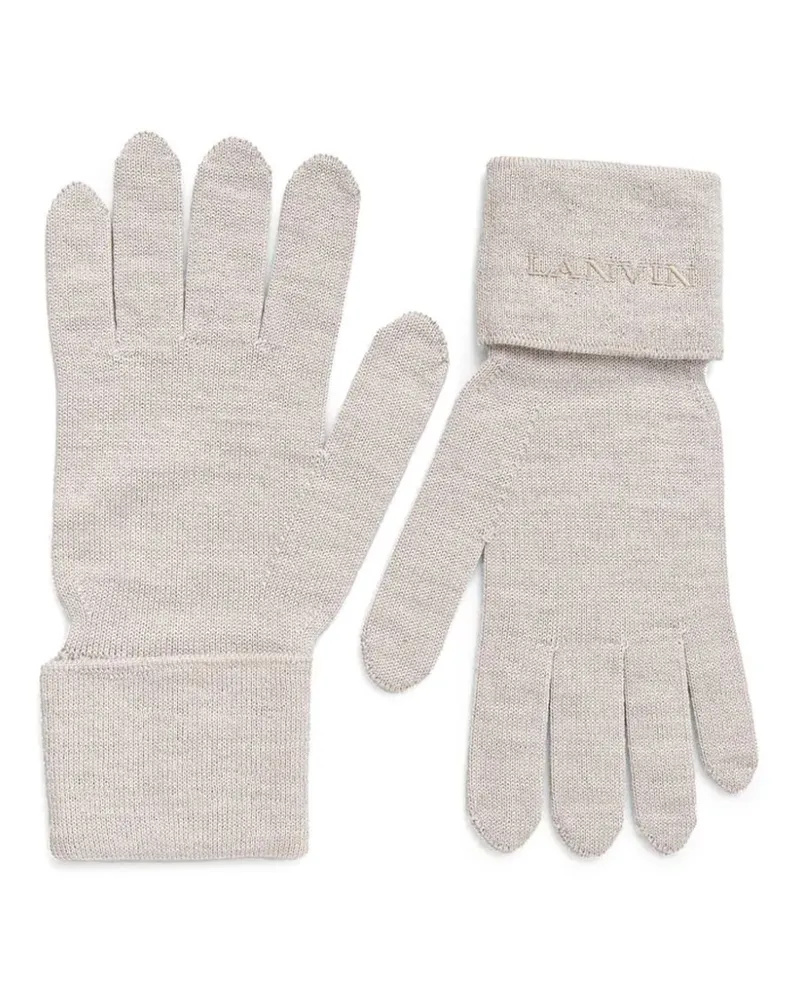 Lanvin Bestickte Handschuhe - Nude Nude