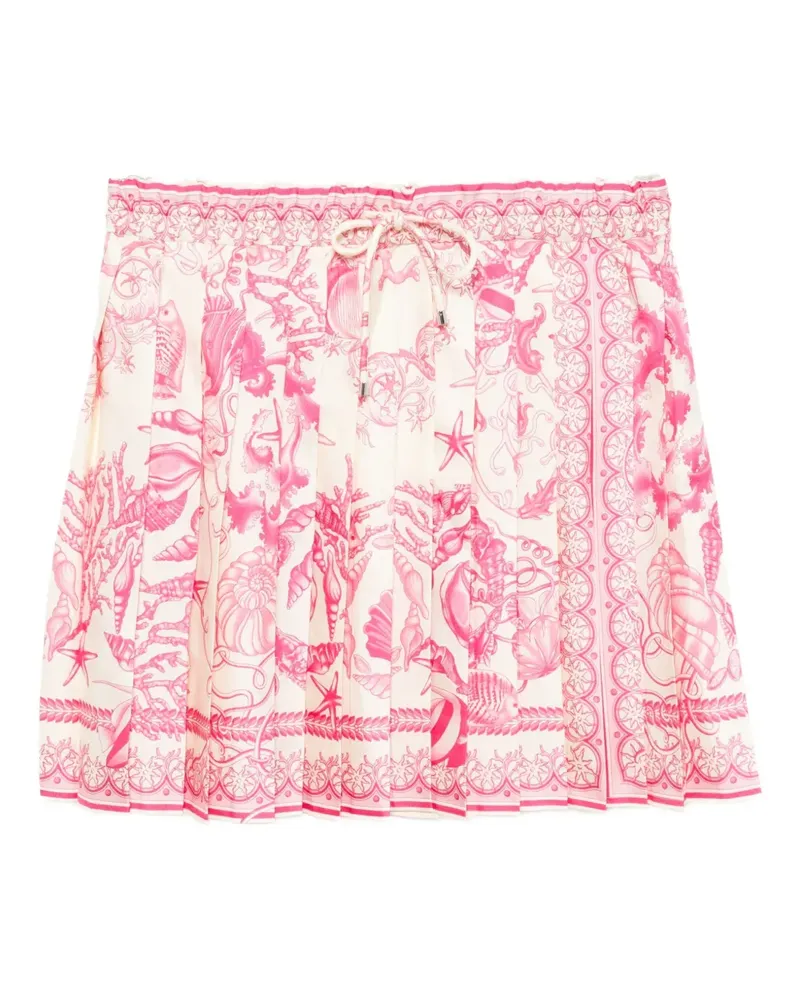 Versace Rock mit grafischem Print - Nude Nude