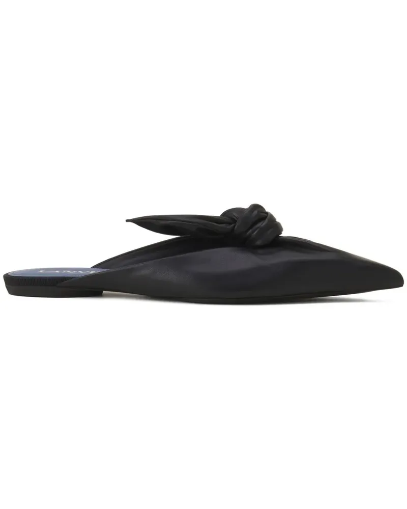 Lanvin Flache Mules mit spitzer Kappe - Schwarz Schwarz
