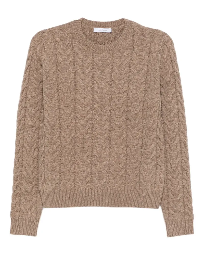 Max Mara Pullover mit Zopfmuster - Braun Braun