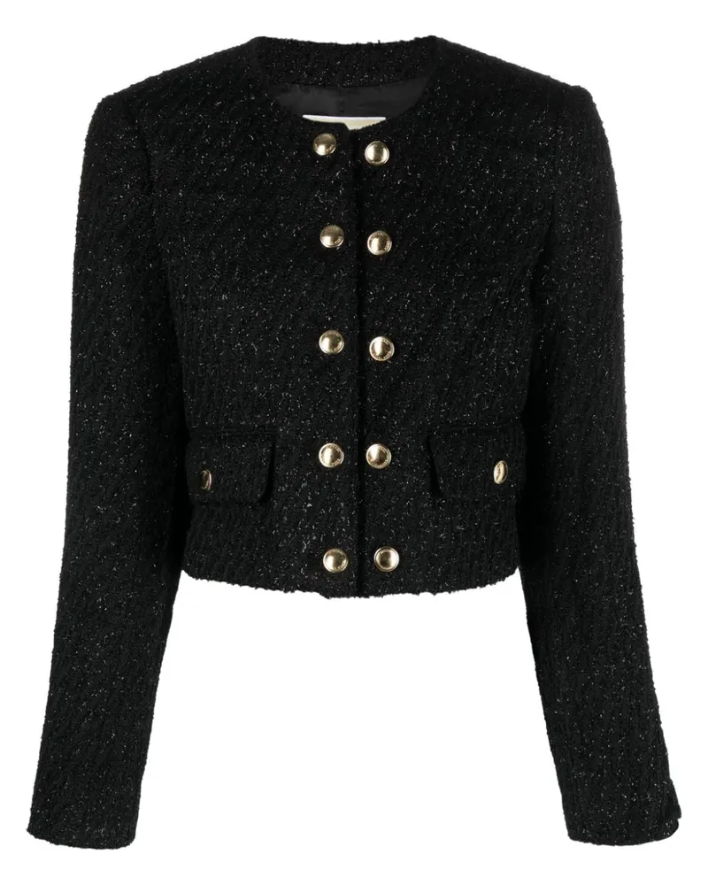 Michael Kors Gestreifte Jeansjacke - Schwarz Schwarz