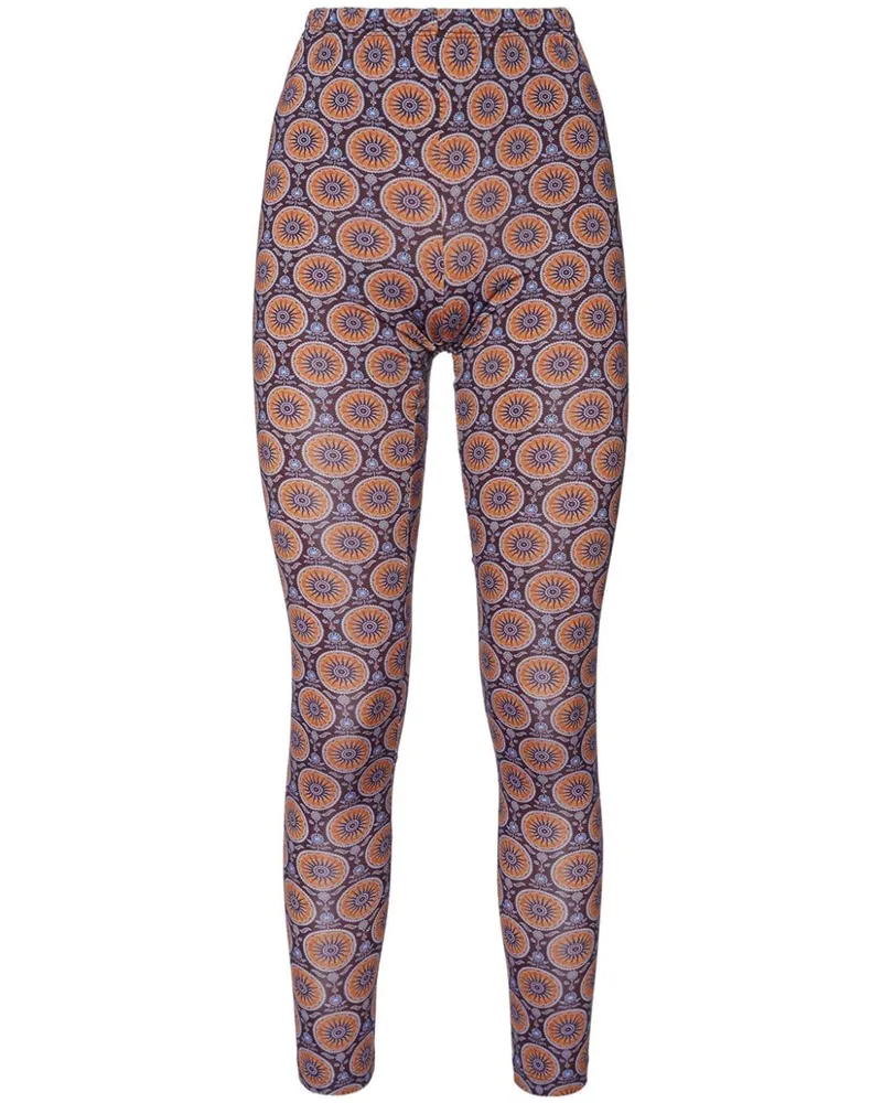 La DoubleJ Leggings mit Print - Violett Violett