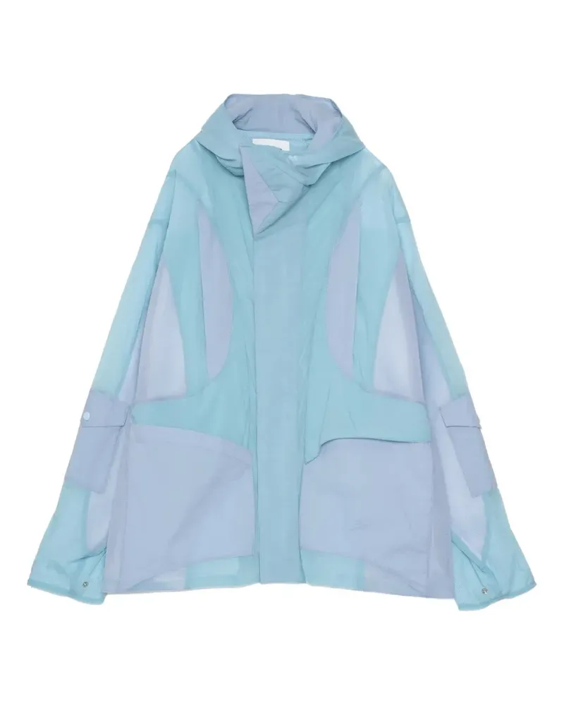 Yoshio Kubo panelled hooded jacket - Blau Blau