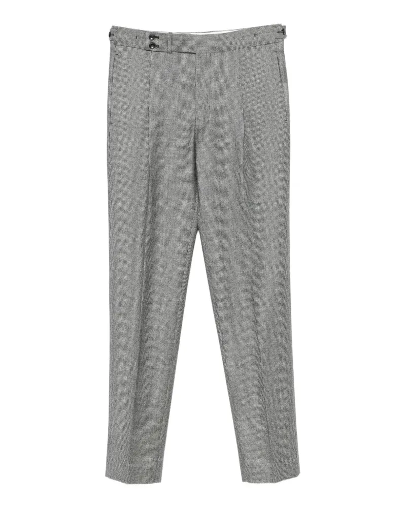 Tagliatore Brandon houndstooth pleated trousers - Schwarz Schwarz